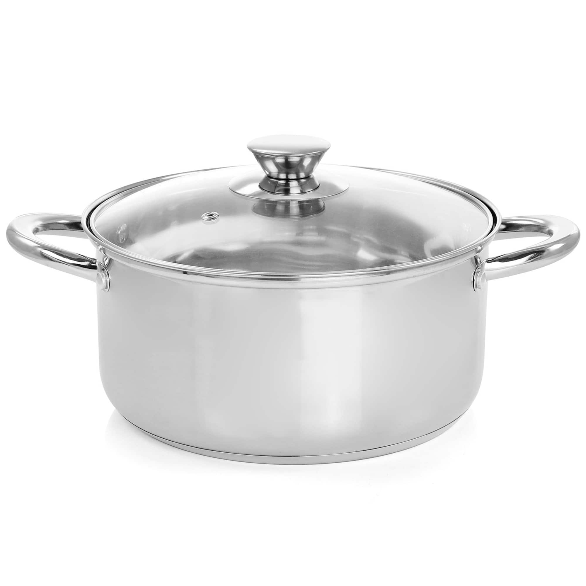 Gibson Home® Anston 7-Piece Silver Stainless Steel Cookware Set